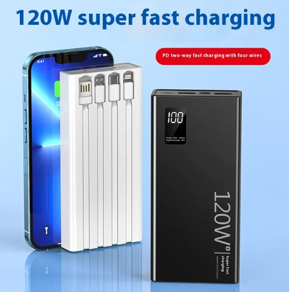 High-Capacity Portable Power Bank with Dual Fast Charging & Digital Display (50,000mAh, Multi-Port)