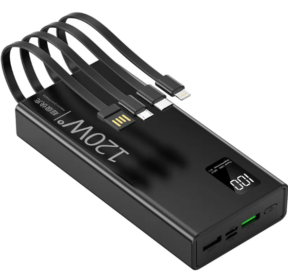 High-Capacity Portable Power Bank with Dual Fast Charging & Digital Display (50,000mAh, Multi-Port)