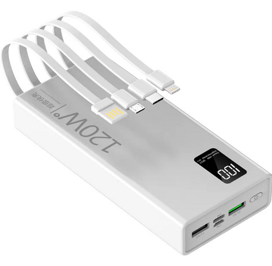 High-Capacity Portable Power Bank with Dual Fast Charging & Digital Display (50,000mAh, Multi-Port)