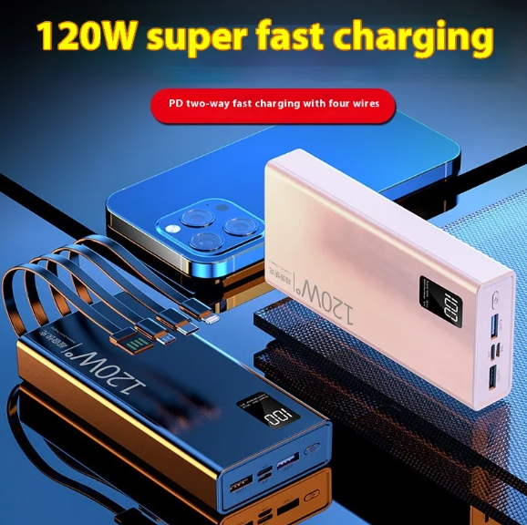 High-Capacity Portable Power Bank with Dual Fast Charging & Digital Display (50,000mAh, Multi-Port)